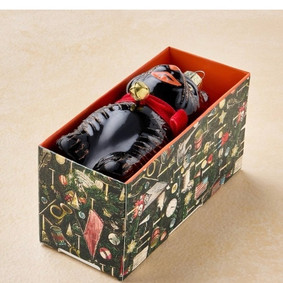 John Derian for Target Glass Halloween Cat Christmas Ornament Red Bow Bell 2025 - Picture 3 of 6